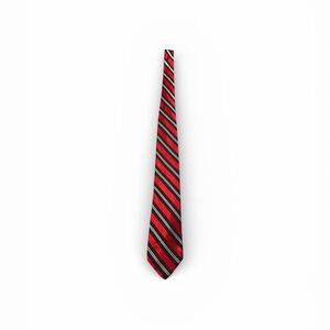 U.S. Polo Assn. Red and Black Striped Tie